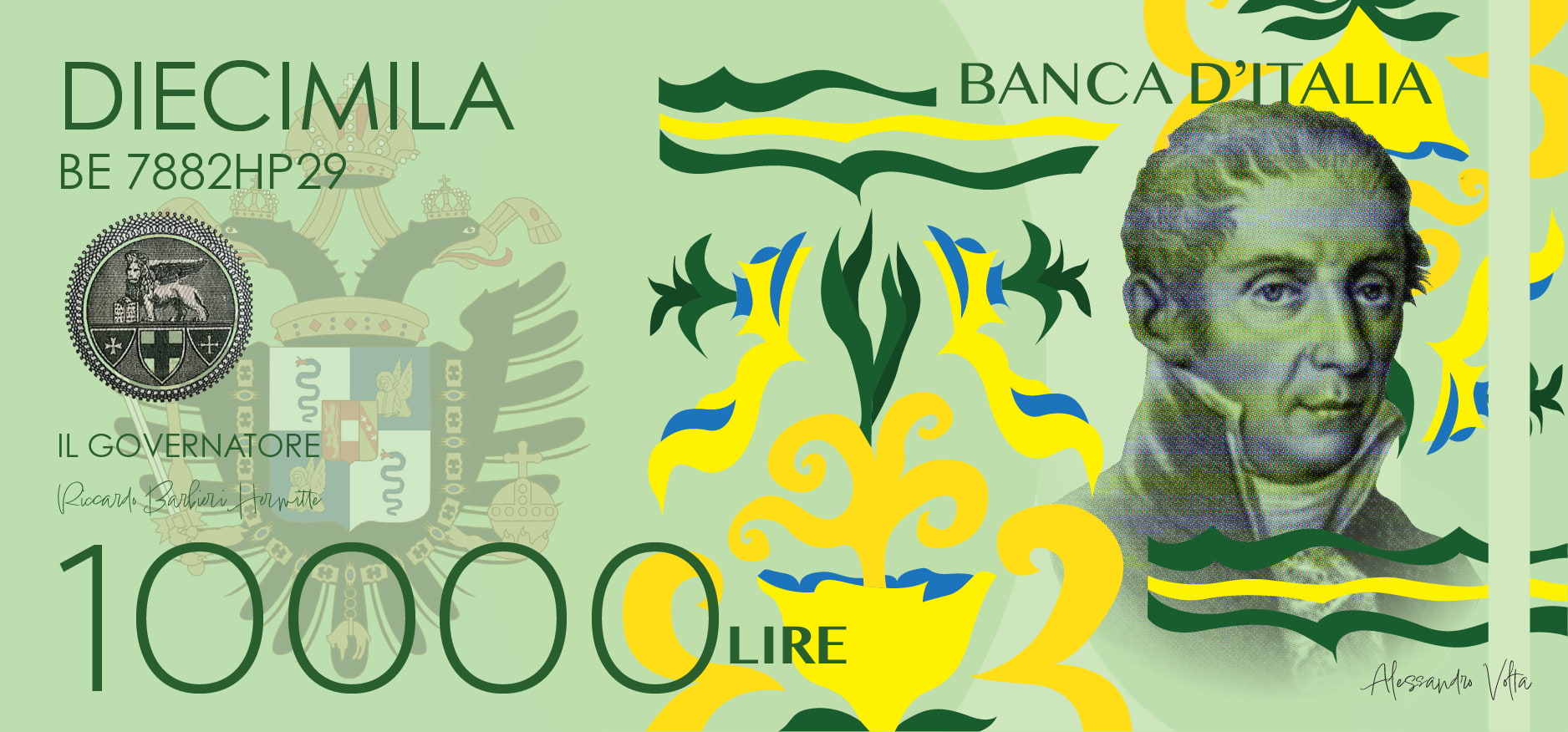 Italian Lira — 10000 Lire front