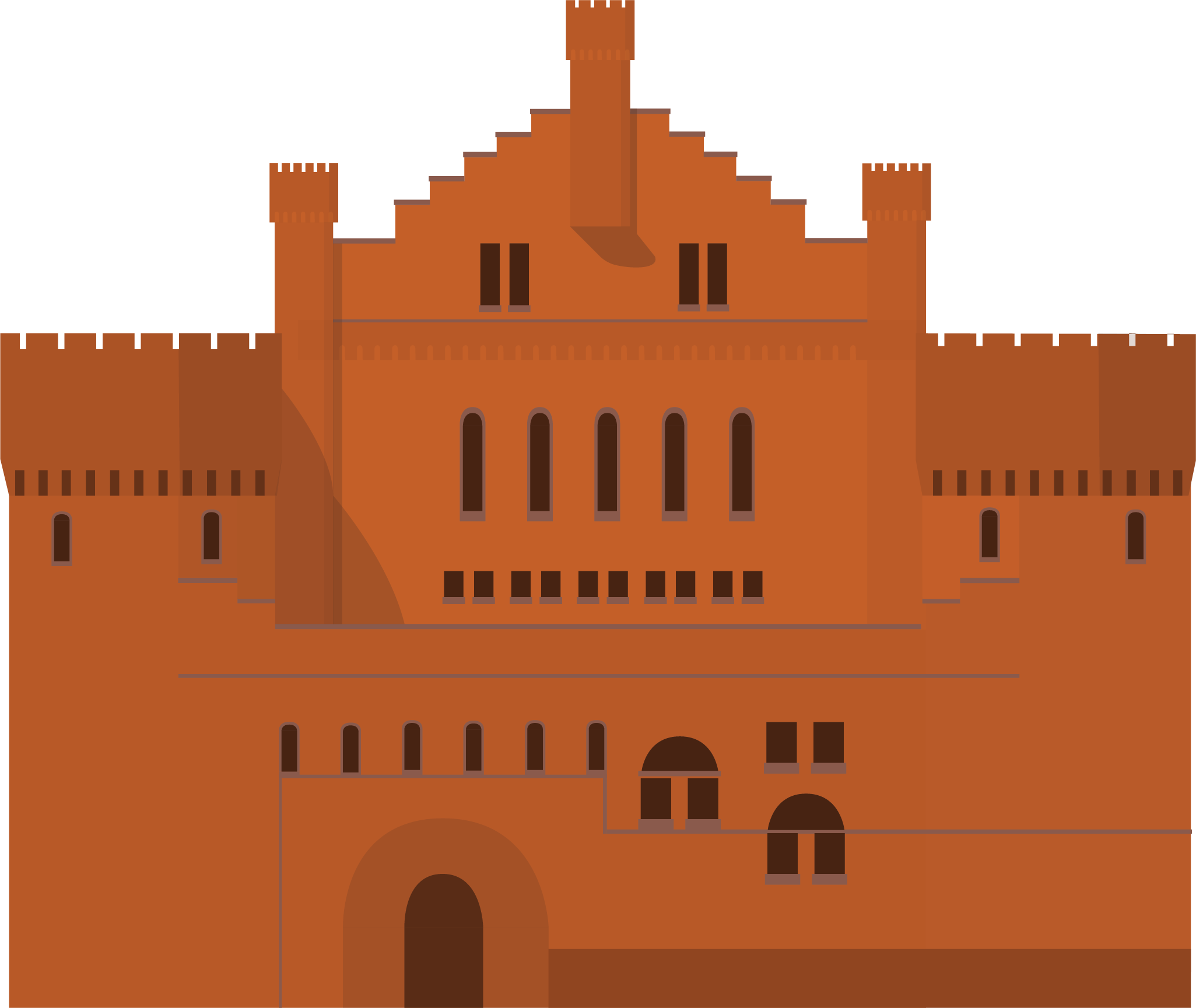 Architecture in Madison — Castle Illustration